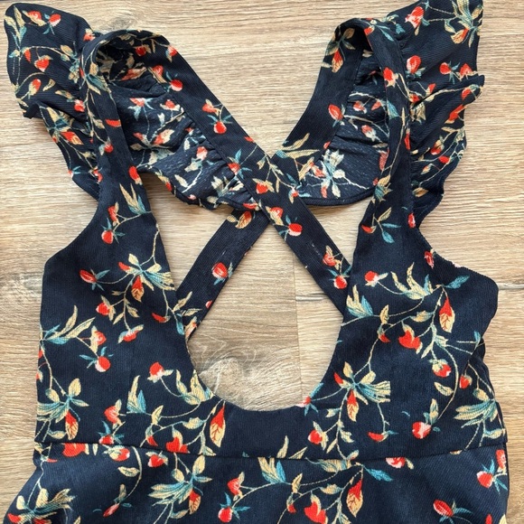 Joyfolie Mia Joy Floral Jumper Dress in Corduroy Girls Size 14 - Picture 6 of 11